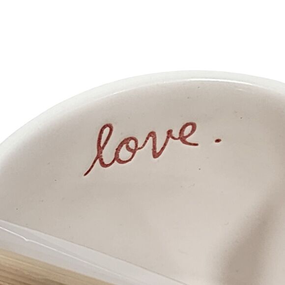 Rae Dunn Set of 2 Heart Shaped Ceramic Ramen‎ Noodle Bowl With Chopsticks NEW - Picture 15 of 16